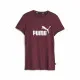 Camiseta de Manga Corta Infantil Puma Ess Logo Granate