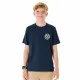 Child's Short Sleeve T-Shirt Rip Curl Stapler Navy Blue