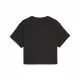 Camiseta de Manga Corta Infantil Puma Girls Logo Cropped Negro