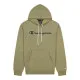 Men’s Hoodie Champion Script Logo Print Brown