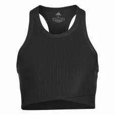 Women’s Sports Top Adidas Studio Wrapeed Rib Black