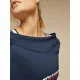 Sudadera sin Capucha Mujer Tommy Hilfiger Crop V Neck Azul oscuro