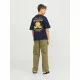 Camiseta de Manga Corta Infantil Jack & Jones Jorcole Back Print Azul marino