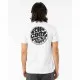 Camiseta de Manga Corta Rip Curl Wettie Essential Blanco Hombre