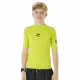 Camiseta de Manga Corta Infantil Rip Curl Corps S/S Rash Amarillo Surf Licra