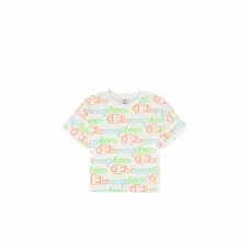 Camiseta de Manga Corta Mujer Champion Crewneck Croptop Blanco