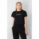 Camiseta de Manga Corta Mujer Champion Crewneck Croptop Negro