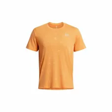 Camiseta de Manga Corta Hombre Under Armour Launch Naranja Oscuro