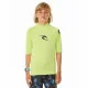 Camiseta de Manga Corta Infantil Rip Curl Wave Upf Verde limón