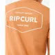 Camiseta Deportiva de Manga Corta Rip Curl Stapler  Marrón claro