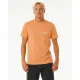 Camiseta Deportiva de Manga Corta Rip Curl Stapler  Marrón claro