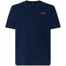 Short-sleeve Sports T-shirt Oakley Fingerprint B1B  Blue