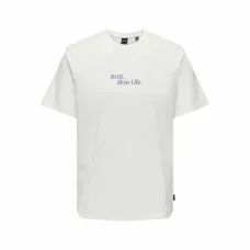 Camiseta de Manga Corta Hombre Only & Sons Onskye Reg Blanco
