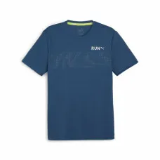 Camiseta de Manga Corta Hombre Puma  Run Favourite Azul oscuro