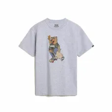 Camiseta de Manga Corta Infantil Vans Peace Oso Crew Gris