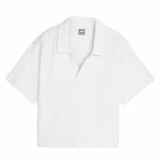 Polo de Manga Corta Mujer Puma HER Blanco Multicolor