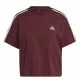 Camiseta de Manga Corta Mujer Adidas 3S Cr Marrón