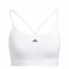 Sujetador Deportivo Adidas Aeroreact Ls P Blanco