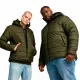 Men's Sports Jacket Puma Essentials Hooded Padded Dark green