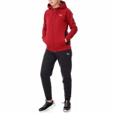 Women's Tracksuit Puma Classic Hooded Tracksuit Fl Red 2 Pieces