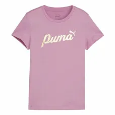 Camiseta de Manga Corta Infantil Puma Essentials+ Script Metallic G