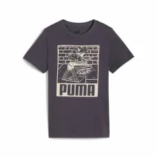 Camiseta de Manga Corta Infantil Puma Morado