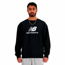 Sudadera sin Capucha Hombre New Balance Sport Essentials Fleece Logo Negro