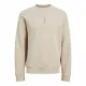 Sudadera sin Capucha Hombre Jack & Jones Jjmicah Neck Moonbeam Blanco