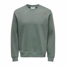 Sudadera sin Capucha Hombre Only & Sons Onsdan Unshed Reg Crew Neck Verde oscuro