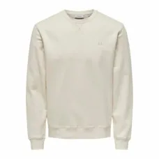 Sudadera sin Capucha Hombre Only & Sons Onsdan Unshed Reg Crew Neck Blanco