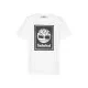Men’s Short Sleeve T-Shirt Timberland Stack Logo White