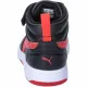 Zapatillas Deportivas Infantiles Puma Rebound V6 Mid Negro Rojo