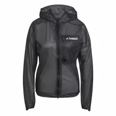 Women's Sports Jacket Adidas Agr Rain J Black