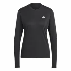 Camiseta de Manga Larga de Mujer Adidas Run It Negro