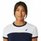 Short-sleeve Sports T-shirt Asics Court Navy Blue Tennis