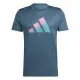 Camiseta Adidas Run Icons 3 Bar Azul