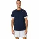 Short-sleeve Sports T-shirt Asics Court Navy Blue Tennis