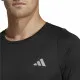 Men’s Short Sleeve T-Shirt Adidas Run Icons 3S T Black