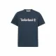 Men’s Short Sleeve T-Shirt Timberland Kennebec River Camo Linear Logo Blue
