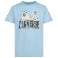Camiseta de Manga Corta Infantil Converse Script Sneaker Gfx Azul cielo