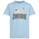 Camiseta de Manga Corta Infantil Converse Script Sneaker Gfx Azul cielo
