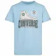 Camiseta de Manga Corta Infantil Converse Script Sneaker Gfx Azul cielo