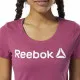 Women’s Short Sleeve T-Shirt Reebok Linear Hot Pink