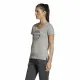 Camiseta de Manga Corta Mujer Adidas Linear Gris claro