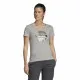 Camiseta de Manga Corta Mujer Adidas Linear Gris claro