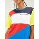 Camiseta de Manga Corta Mujer Tommy Hilfiger Colour-Blocked Azul