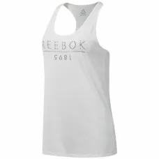 Camiseta para Mujer sin Mangas Reebok 1895 Race Blanco