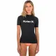 Camiseta de Manga Corta Mujer Hurley One and Only Negro Licra Mujer