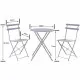 Table set with 2 chairs Grey