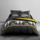 Bedding set TODAY Black Yellow Double bed 220 x 240 cm